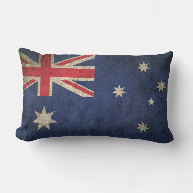 Vintage slitflagga Australien Lumbarkudde (Framsida)