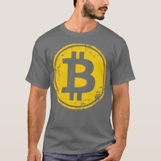 Vintage slitna Bitcoin T Shirt