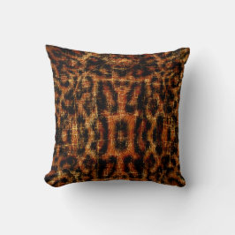 Vintage slitna Grunge Leopard Djurtryck Kudde