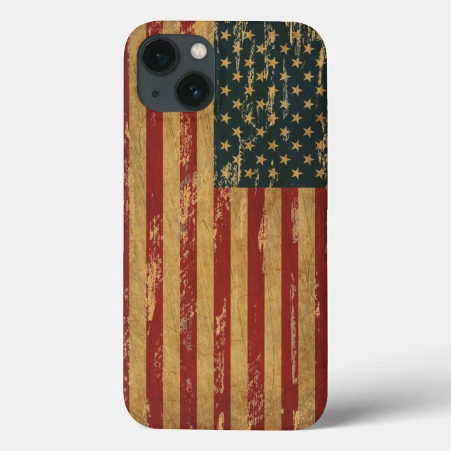 Vintage slitna USA-flaggan (Baksida)