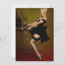 Vintage Slot Maskin Pinup Girl