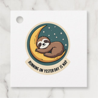 Vintage Sloth Tired Quote Funny Retro Animal Desig Gåvor Etiketter
