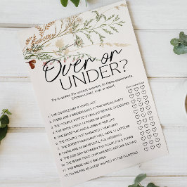 Vintage Små Blommiga Spel Över Under Flygblad