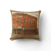 Vintage Small Town Brick Bank i Texas