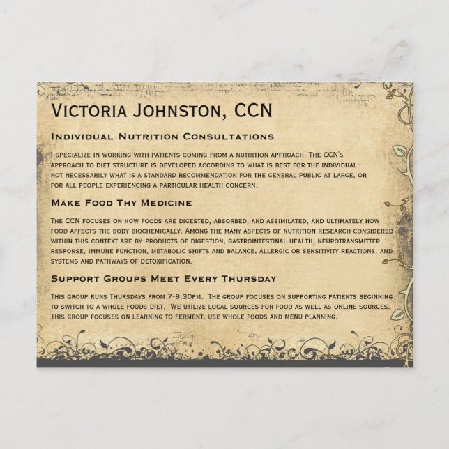 Vintage Smaragdgrön hjärtformad bladträd Vykort (Framsida)