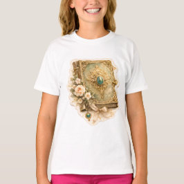 Vintage smaragdgrön saga barn t-shirt