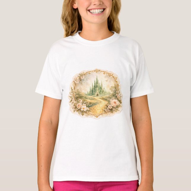 Vintage Smaragdslott Barn T Shirt (Framsida)