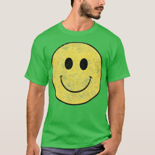 Vintage Smile Lycklig Ansikte 70-talet Vibes T Shirt