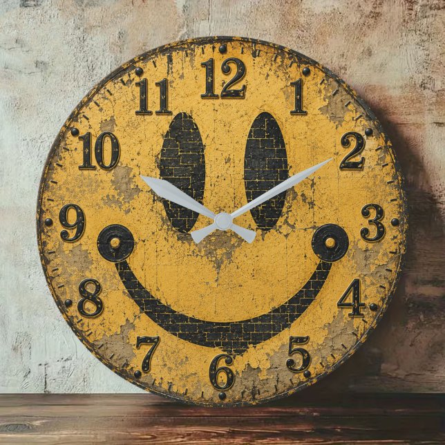 Vintage Smiley Face Stor Klocka (Skapare uppladdad)