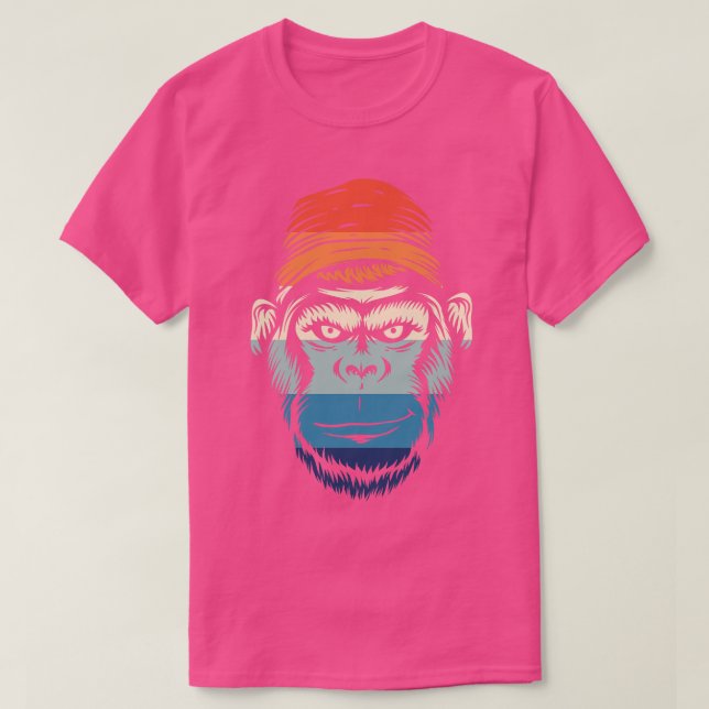 Vintage Smiling Gorilla T Shirt (Design framsida)