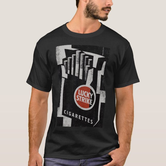 Vintage Smoking Advertisement Art T Shirt (Framsida)