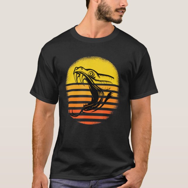Vintage Snake Retro Sunset Snake Tee (Framsida)