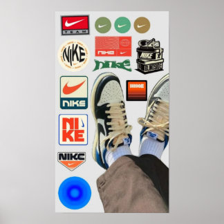 Vintage Sneaker Poster digital nedladdning