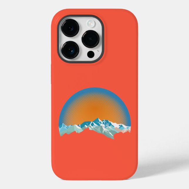 Vintage Snö bergsberget Fodral-Mate iphone case (Baksida)