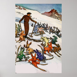 Vintage Snö Bunnies Poster