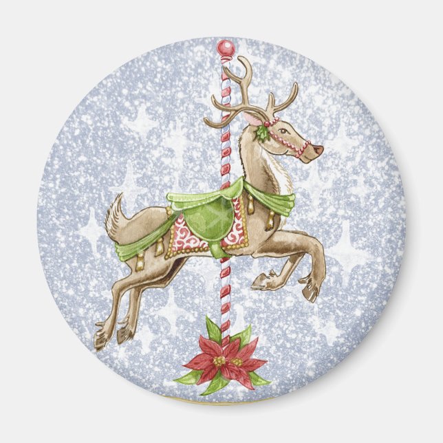 Vintage snö globe magnet (Framsidan)