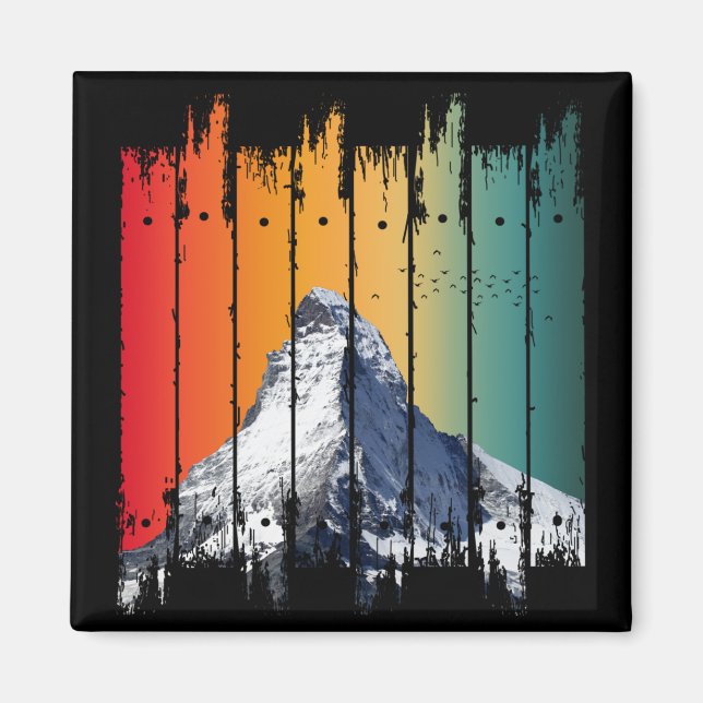 VINTAGE SNÖ MOUNTAIN CLIMBER GIFT MAGNET (Framsidan)