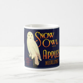 Vintage Snö Uggla äppeletikett Kaffemugg