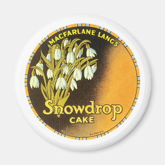 Vintage Snödroppsetikett Magnet