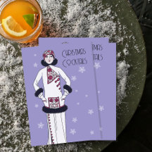 Vintage Snödrottning Festinladning