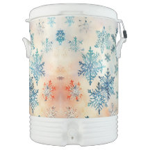 Vintage Snöflingor Mönster - Dricks Kylare