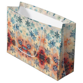 Vintage Snöflingor Mönster - Gift Bag