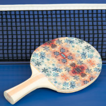 Vintage Snöflingor Mönster - Ping Pong Paddle