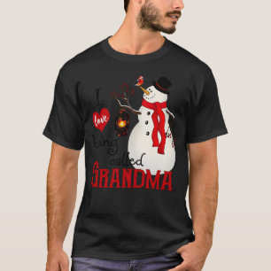 Vintage Snöflingor Snögubbe I Kärlek som kallas Gr T Shirt