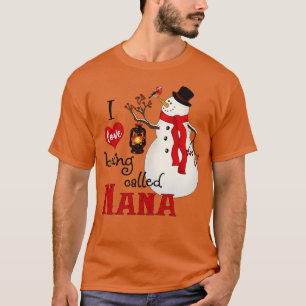 Vintage Snöflingor Snögubbe I Kärlek, som kallas N T Shirt