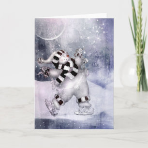 Vintage Snögubbe Helgkort