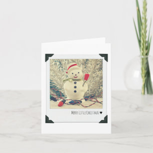 Vintage Snögubbe Helgkort