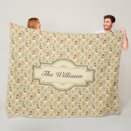 VINTAGE SNÖGUBBE & JULGRAN ANPASSNINGSBAR FLEECEFILT