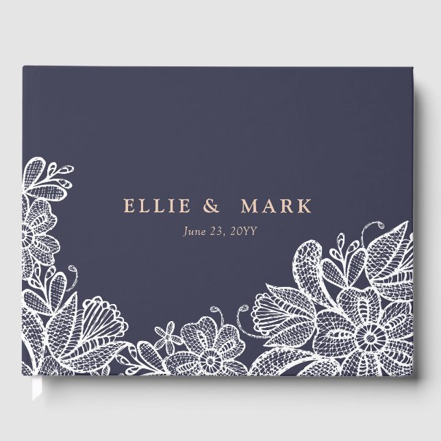 Vintage Snöre Bröllop Gästböcker (Framsida)