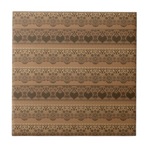 Vintage snöre brunbeige för dekoration kakelplatta