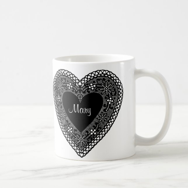 Vintage Snöre Heart Kaffemugg (Höger)
