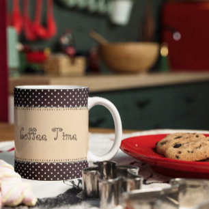 Vintage Snöre kaffetid Kaffemugg