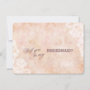 Vintage Snöre Ro Gamla Pappra Bröllop Bridesmaid Inbjudningar