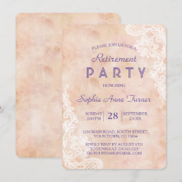 Vintage Snöre Ro Gamla Pappra Pension Party Inbjudningar