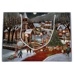 Vintage-snöslandskap