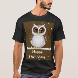 Vintage SnöUggla HögtidsT-Shirt T Shirt