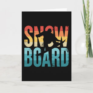 Vintage Snowboard Gift for Snowboarder Kort
