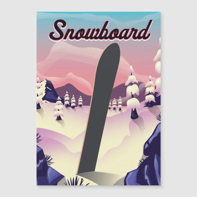 Vintage snowboard-resemappor (Framsida)