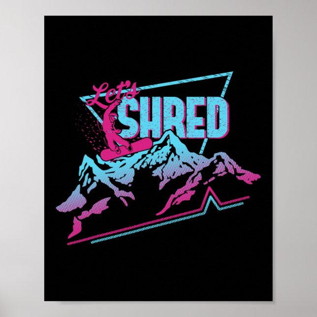 Vintage Snowboardi Kläder på 90-talet Poster (Framsidan)