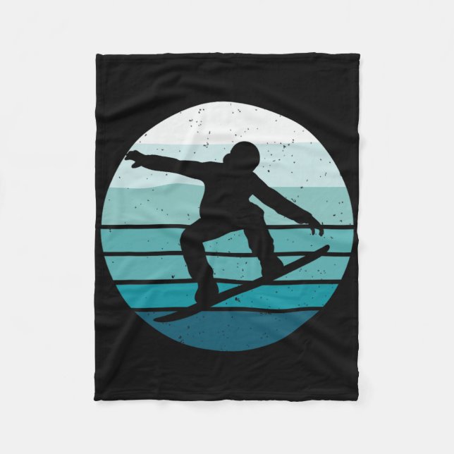 Vintage Snowboarding Fleecefilt (Framsidan)