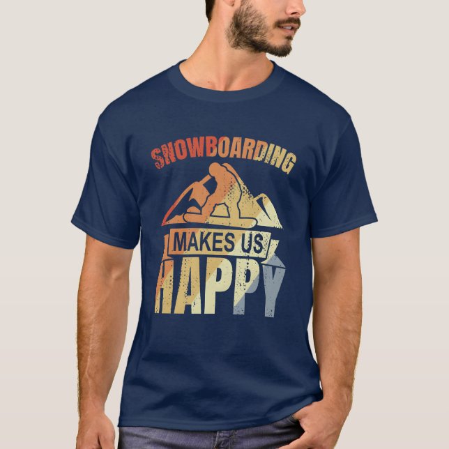 Vintage Snowboarding Quote gift T Shirt (Framsida)