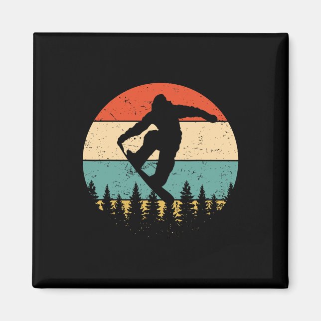 Vintage Snowboarding- Retro Snowboard Magnet (Framsidan)