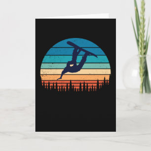 Vintage Snowboarding Snowboard Gift Kort