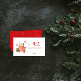 Vintage Snowflake Smore Diaper Raffle Baby Shower Tilläggskort