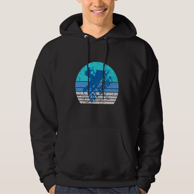 Vintage Snowmobiling Hoodie (Framsida)