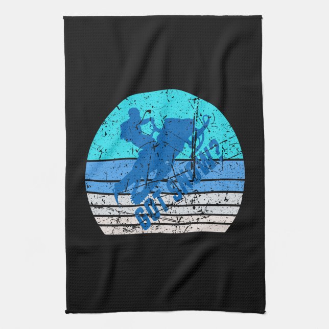 Vintage Snowmobiling Kökshandduk (Vertikal)